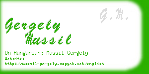 gergely mussil business card